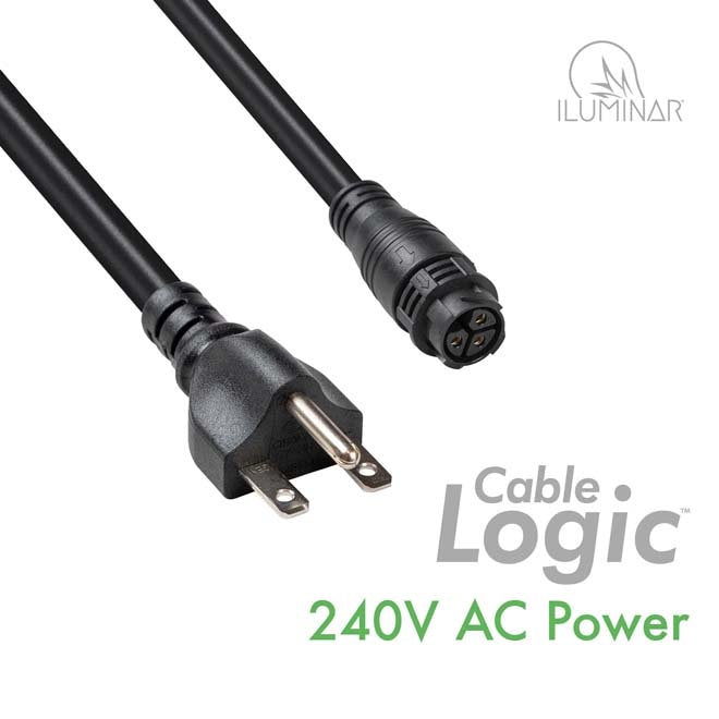 ILUMINAR Cable Logic 240v AC Power 6-16P 10in/25cm
