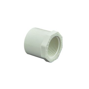 1 Inch x 3/4 Inch PVC Reducer Bushing Flush Style (Spigot x Female Pipe Thread)