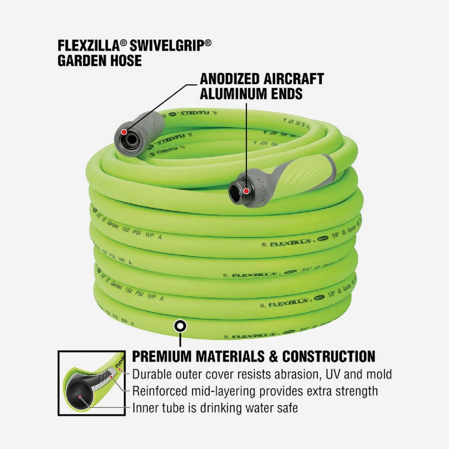 Flexzilla 5/8 Inch I.D. Garden Hose