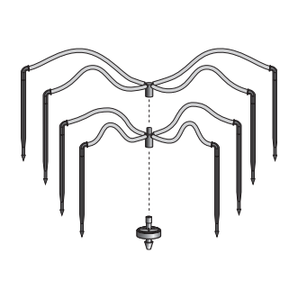 Netafim Flat 4 Way Stackable Manifold (100 Pack)