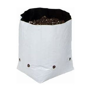 Hydrofarm Black & White Grow Bag- 1 Gallon (Case of 20 Packs)