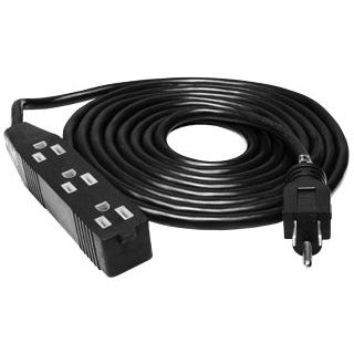Heavy Duty 3 Outlet Power Strip / Extension Cord 120V 25'