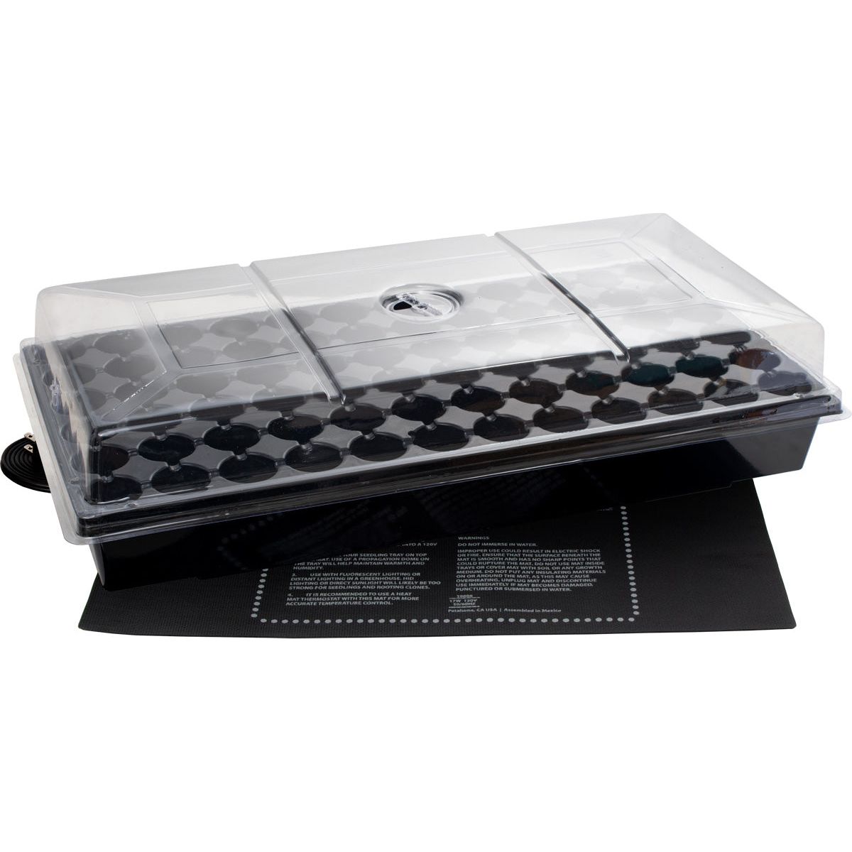 Jump Start Germinantion Station w/Heat Mat, Tray, 72-Cell Pack, 2" Dome