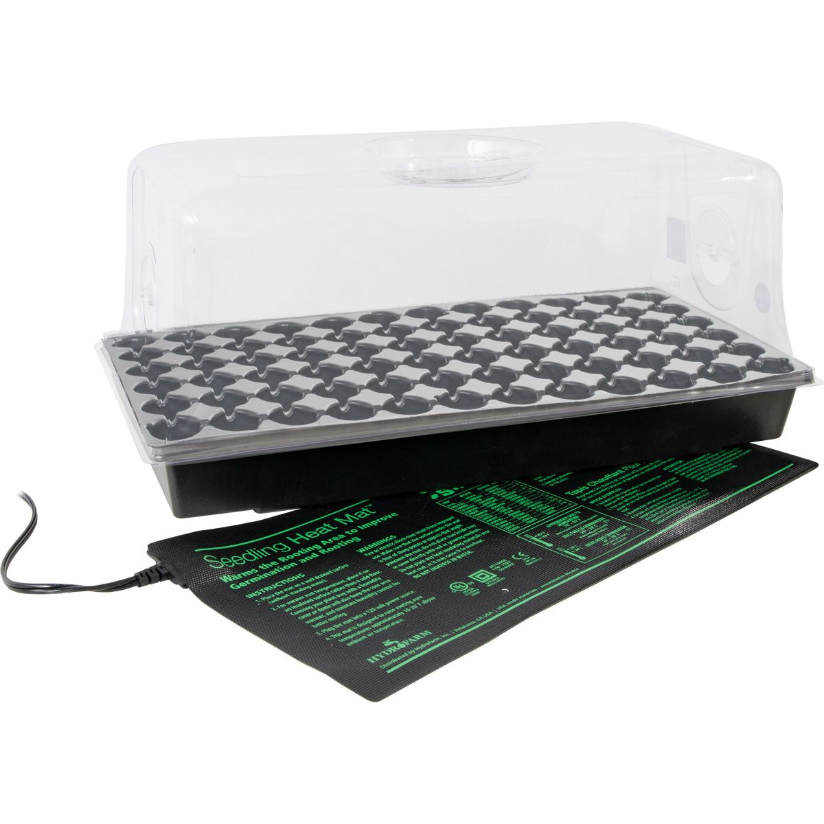 Jump Start Germinantion Hot House w/Heat Mat, Tray, 72-Cell Pack, 7.5" Dome