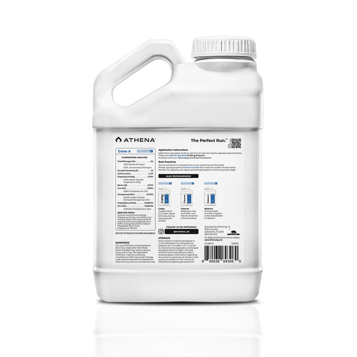 Athena Grow A, Athena Grow 1 Gallon plant nutrient