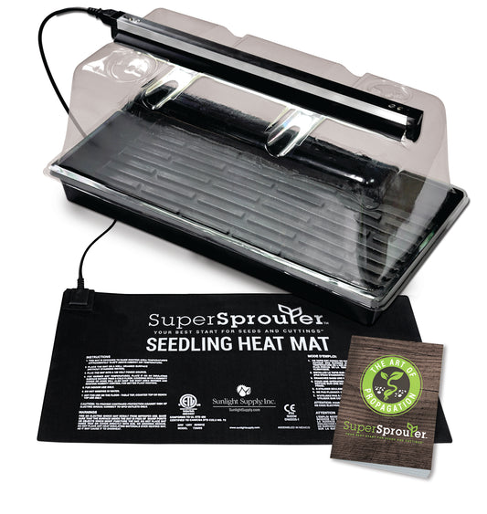 Super Sprouter® Premium Heated Propagation Kit with 7 in Dome & T5 Light