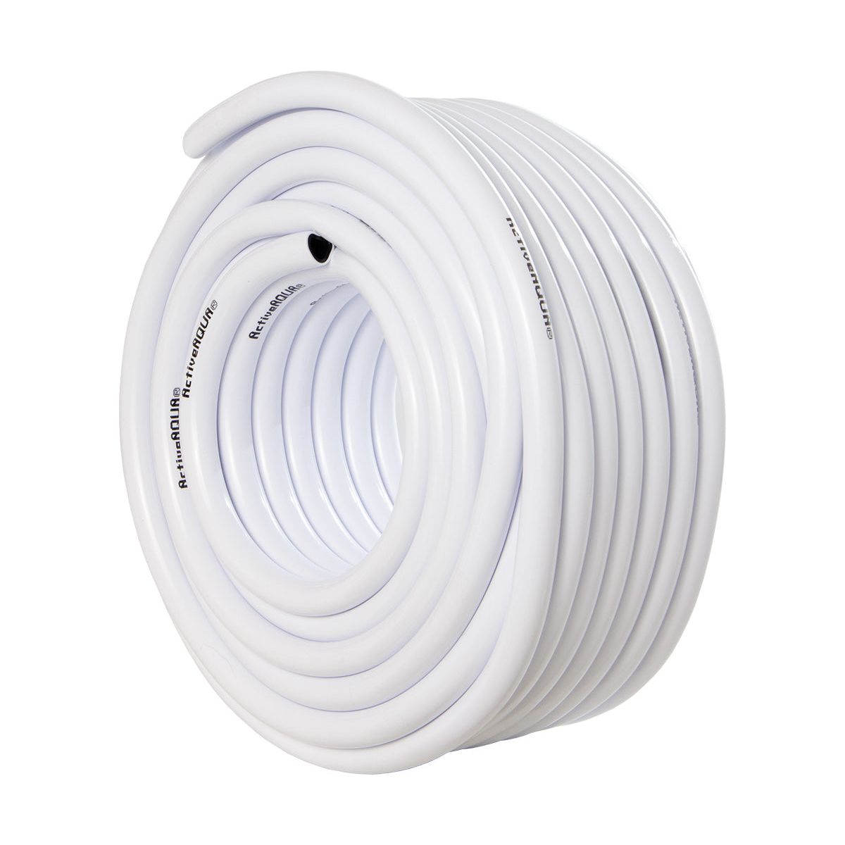 Active Aqua 1/2" ID White & Black Tubing 100'