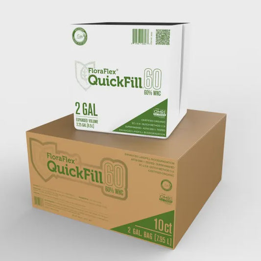 FloraFlex QuickFill Expandable Organic Coco Coir Plant Medium- 60% 2 Gallon 15 Count (Pallet Of 690)