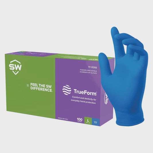SW TrueForm Blue Gloves- Medium (Case of 1,000)