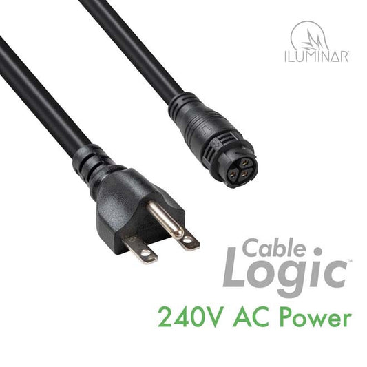 ILUMINAR Cable Logic 240v AC Power 6-16P 10in/25cm