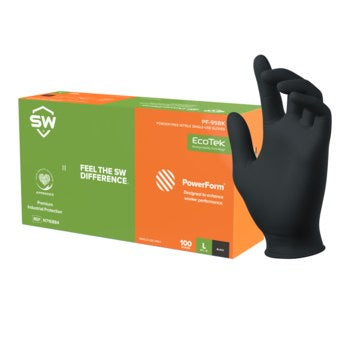 SW PowerForm Black Gloves - Small (Case of 1,000)