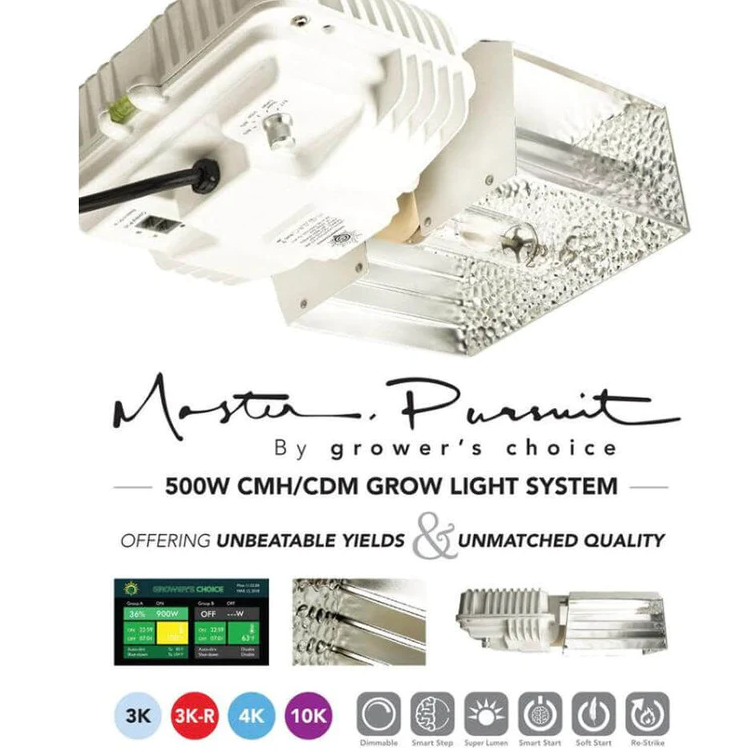 Grower's Choice master Pursuit 500w CMH w/ 3,000K-R Bulb