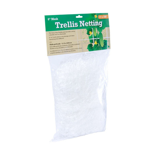 Hydrofarm Trellis Netting 6" Non-Woven Mesh- 4'x100' (Case of 24)