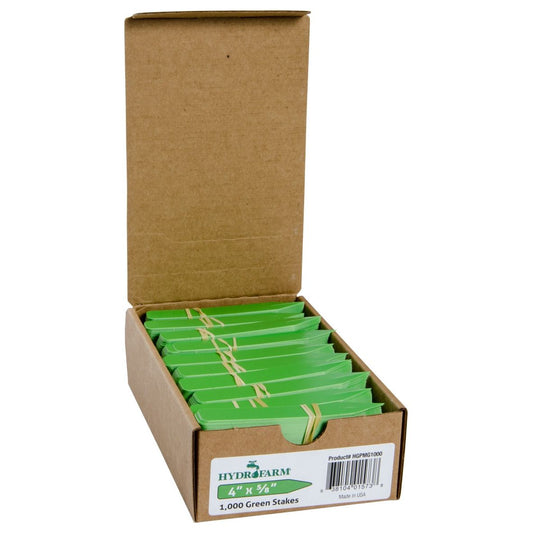 Hydrofarm Green Plant Stake Labels 4"x5/8" Case of 1000