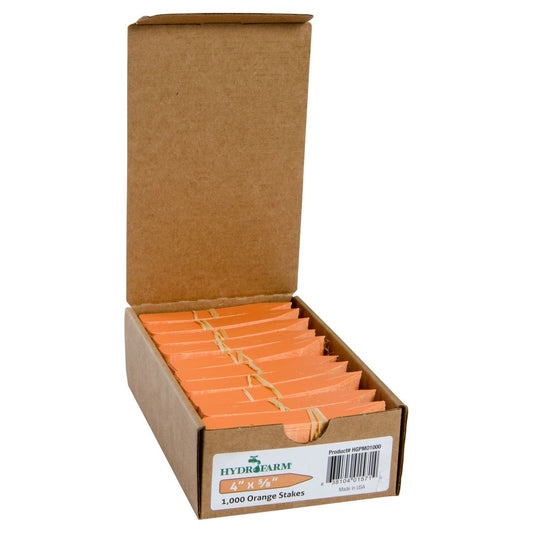 Hydrofarm Orange Plant Stake Labels 4"x5/8" Case of 1000