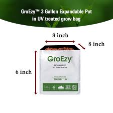 GroEzy Expandable Pots - Straight Coco in UV treated PPE Grow Bag