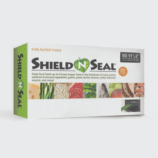 Shield N Seal 11" x 24" Clear/Black Pre Cut Vacuum Seal Bags (Case of 10 Boxes)