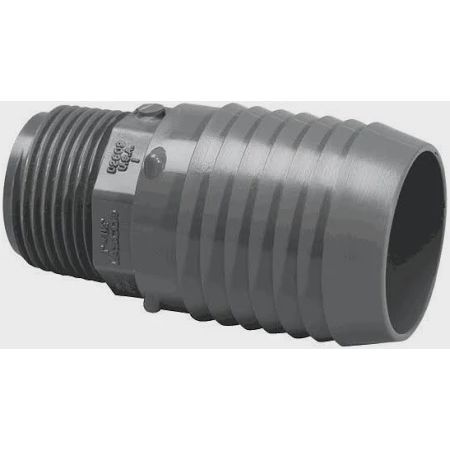 3/4 inch x 1 Inch PVC Reducing Male Adapter (Male Insert Pipe Thread x Barb Insert)
