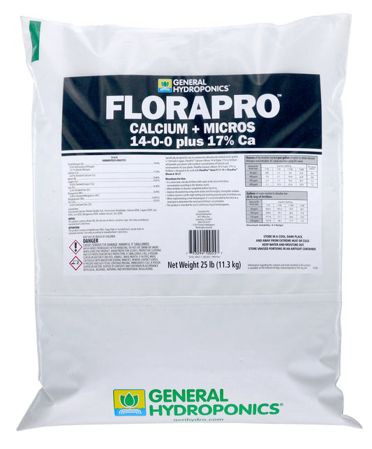 General Hydroponics FloraPro Calcium + Micros Soluble 25 lb bag (