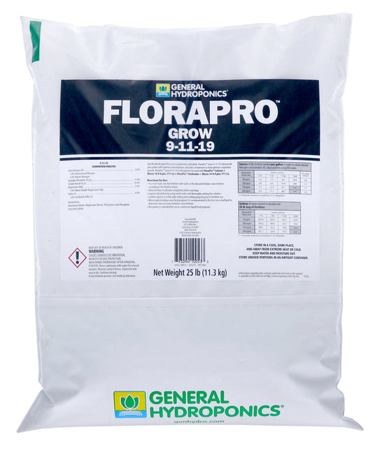 General Hydroponics FloraPro Grow Soluble 25 lb bag (