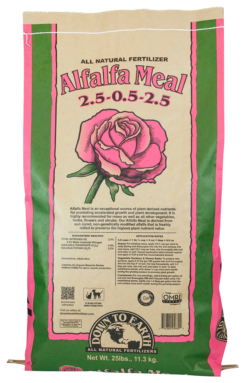 Down To Earth Alfalfa Meal - 25 lb