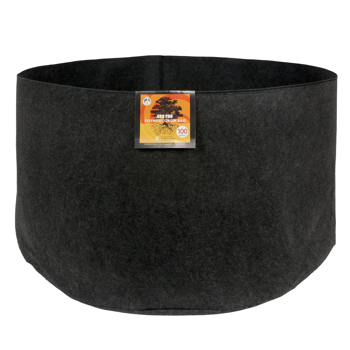 Gro Pro Essential Round Fabric Pot - Black 100 Gallon 