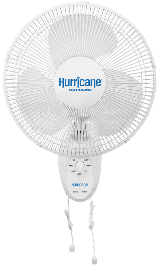 Hurricane Supreme Oscillating Wall Mount Fan 12 in (