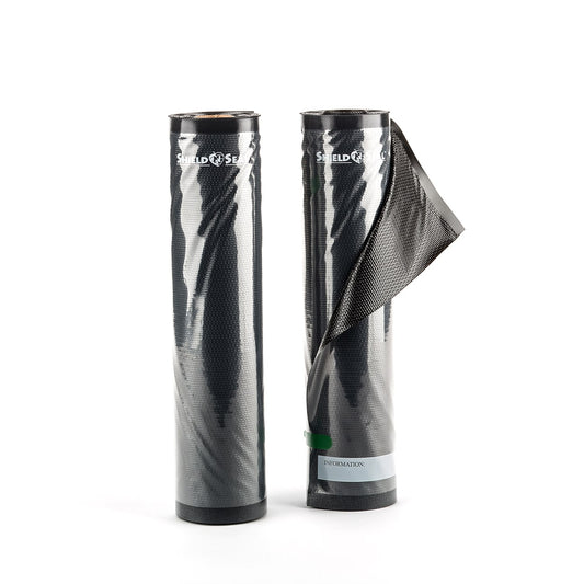 11″ x 19.5′ Clear & Black Vacuum Sealer Rolls