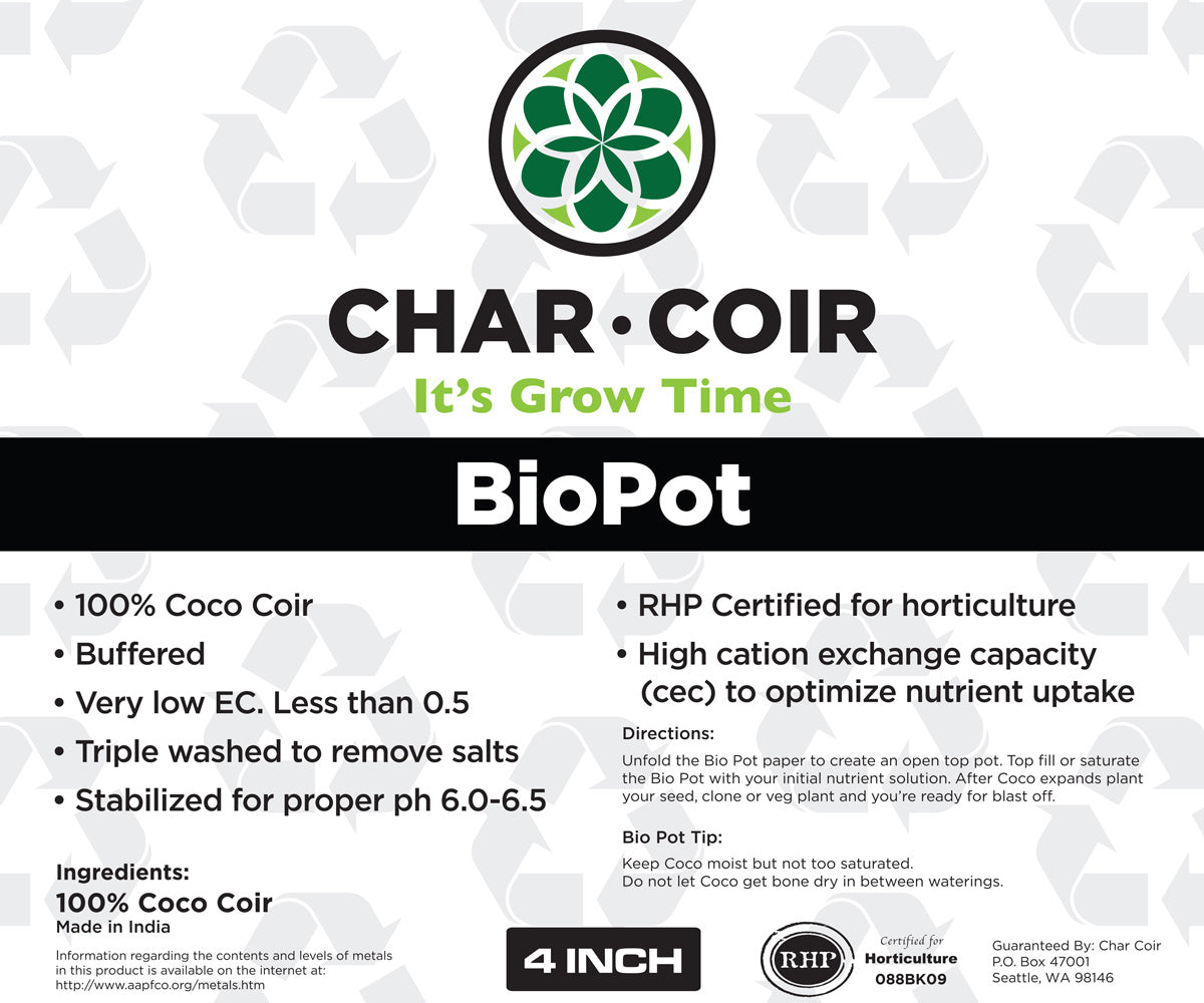 Char Coir BioPot 4"