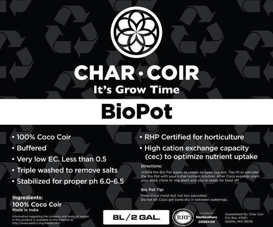 Char Coir BioPot 8L