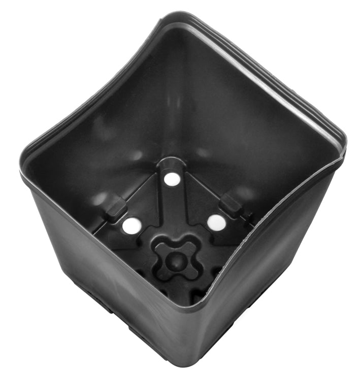 Gro Pro® Square Plastic Pot Black 5.5 Inch x 5.5 Inch x 6 Inch
