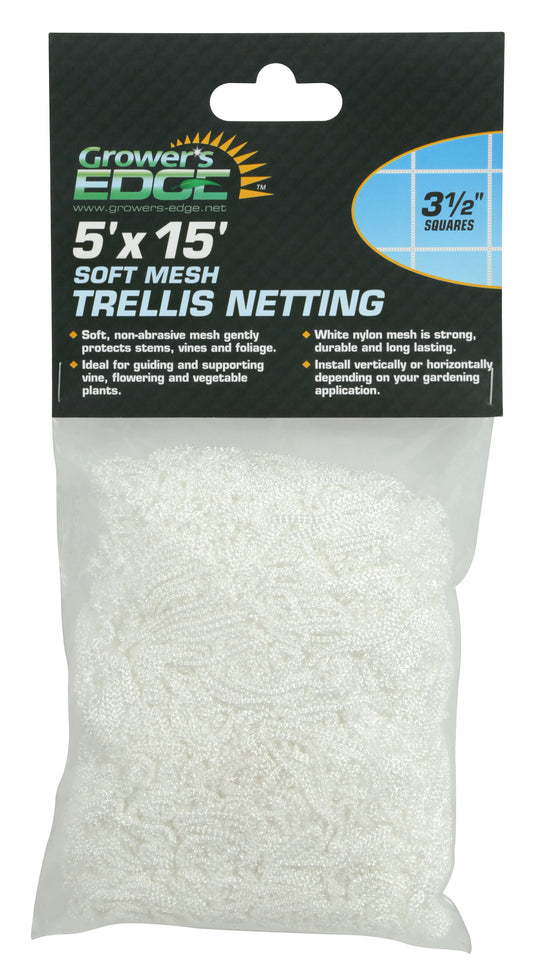 Grower's Edge Soft Mesh Trellis Netting with 3.5 in Squares