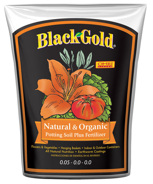 Black Gold Natural & Organic Potting Soil Plus Fertilizer